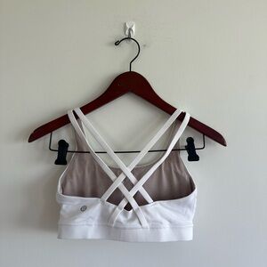 NWOT lululemon WHITE sports bra